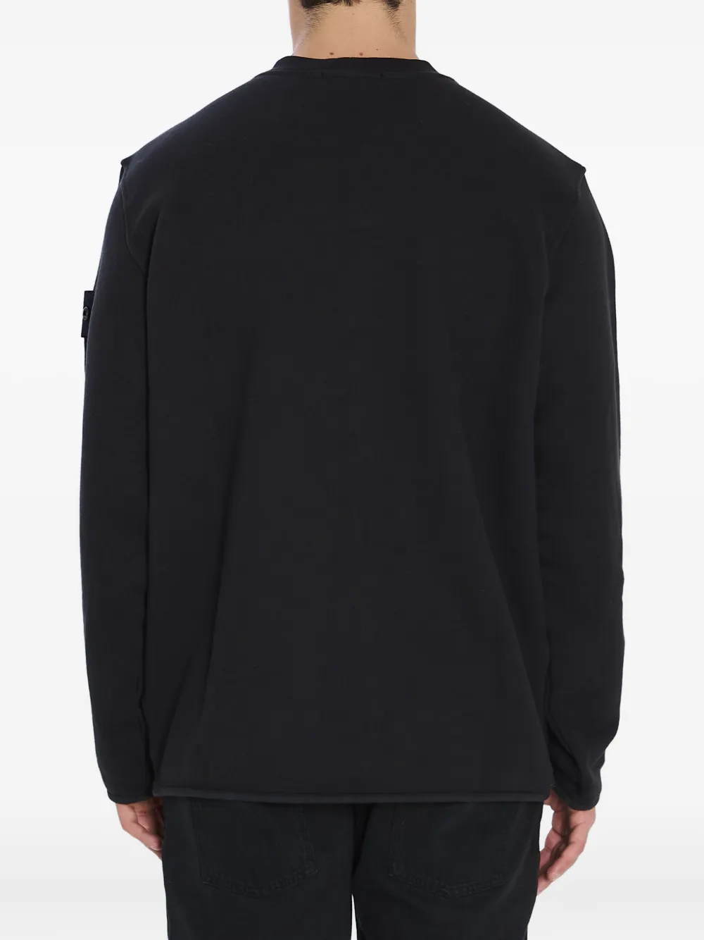 Stone Island T-shirt met ronde hals en logopatch Zwart