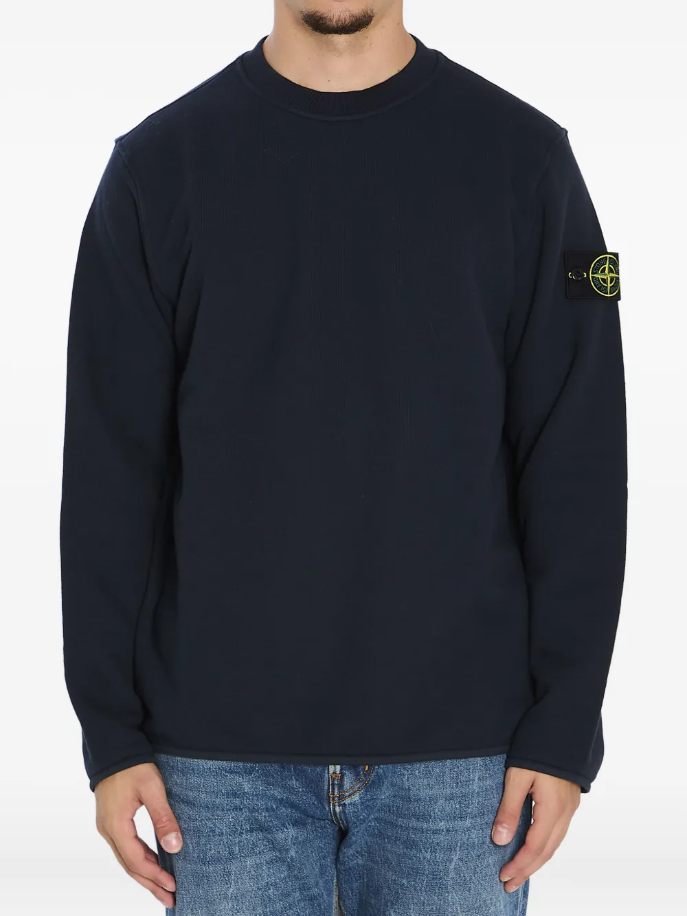 Stone Island sudadera con cuello redondo y logo | azul | Image 1