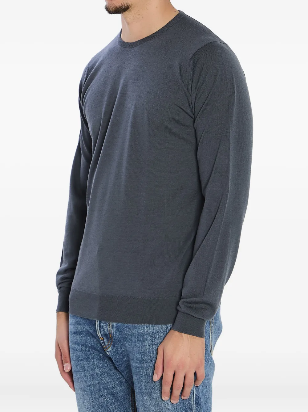 John Smedley Sweater met ronde hals - Grijs