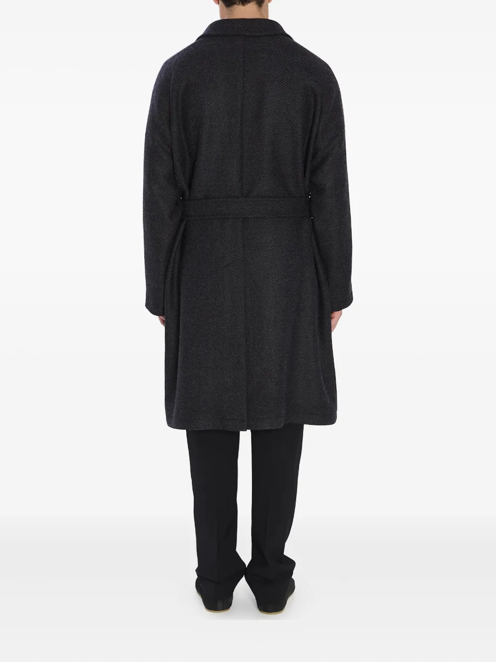 Tagliatore Midi Coat With Raglan Sleeves And Belt In Animal Print