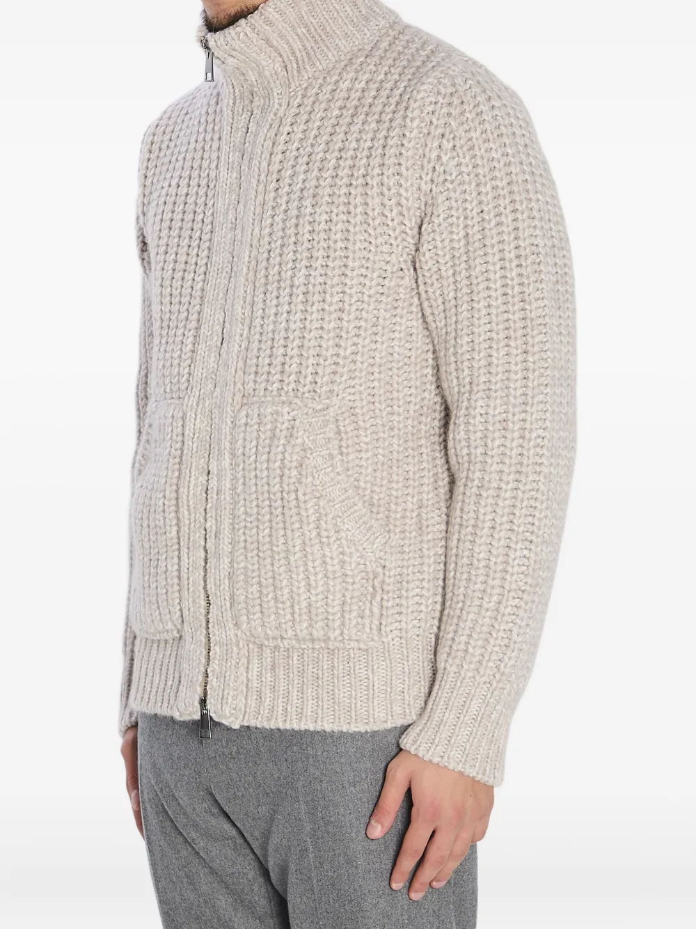 Roberto Collina Geribbeld vest Beige