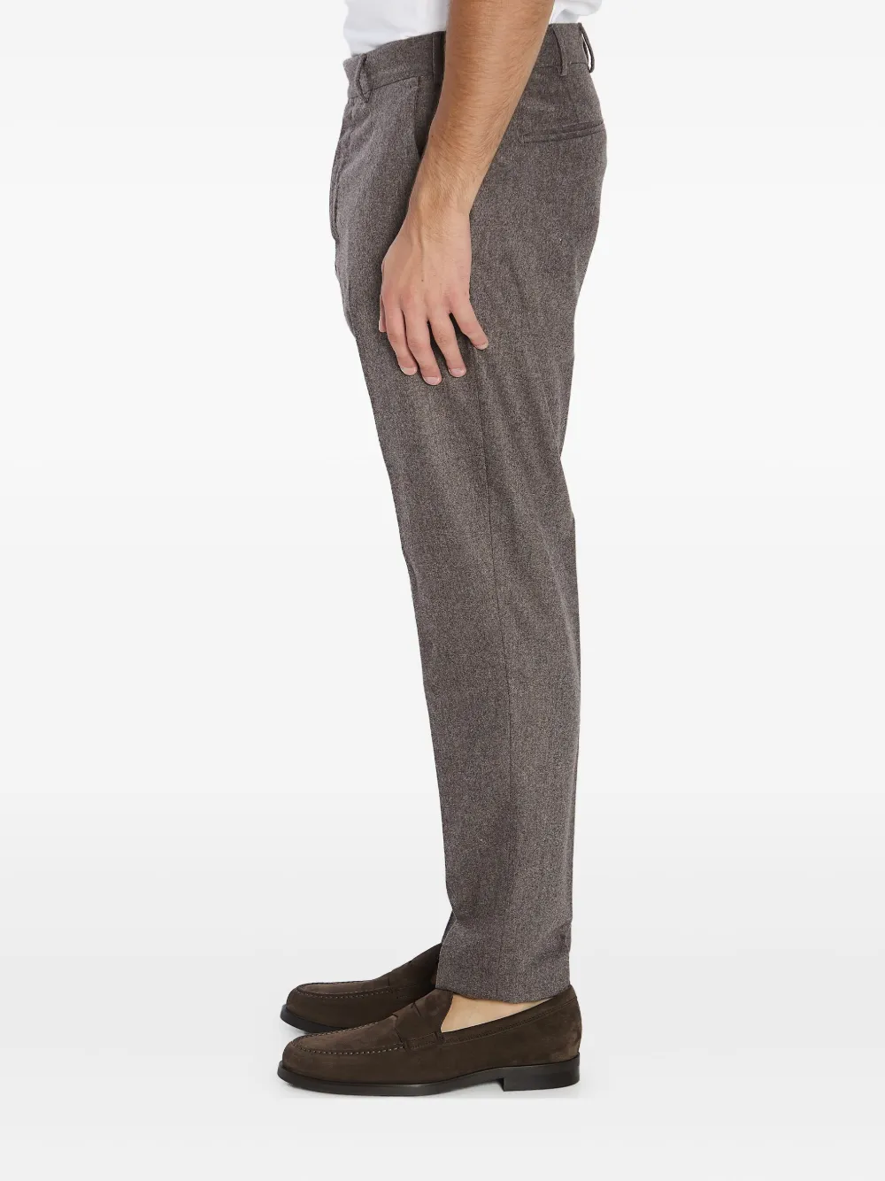 PT Torino Broek met riemlussen - Bruin