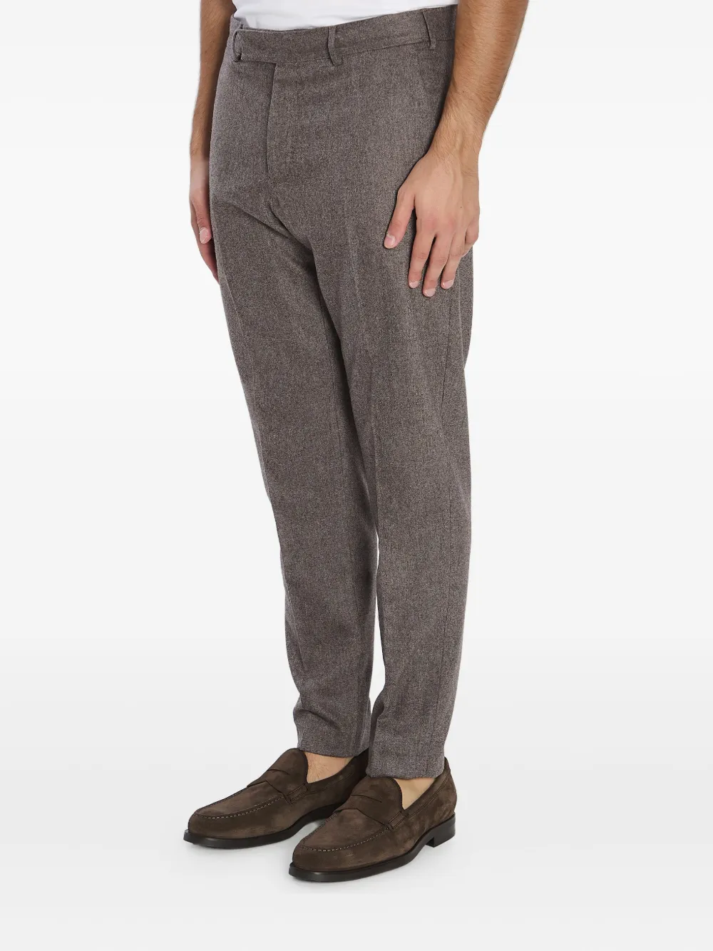 Pt Torino Tailored Stretch Trousers Featuring Pockets In Gray