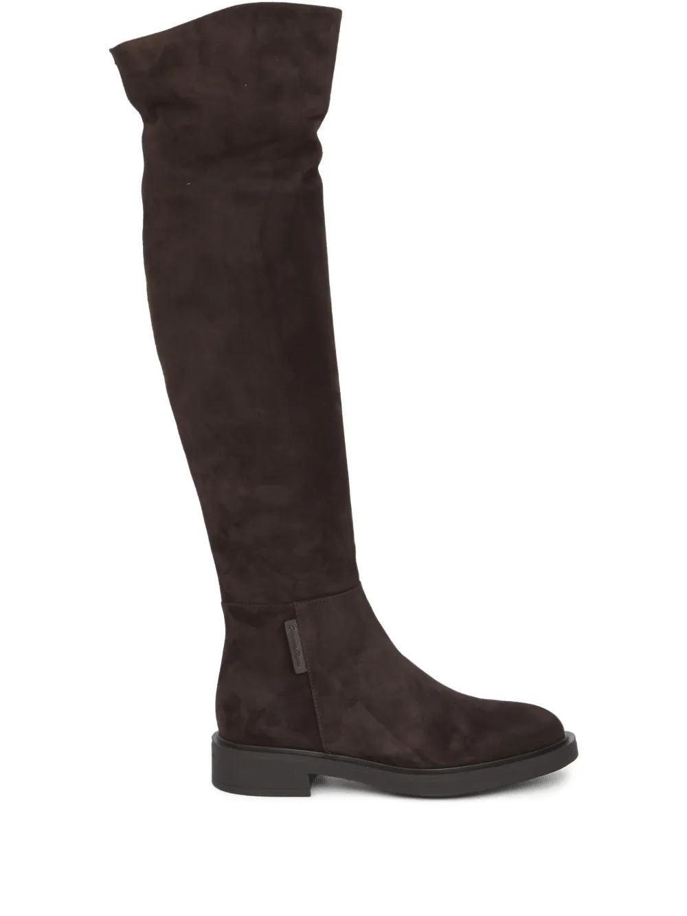 Gianvito Rossi Lexington laarzen met ronde neus en logo Bruin