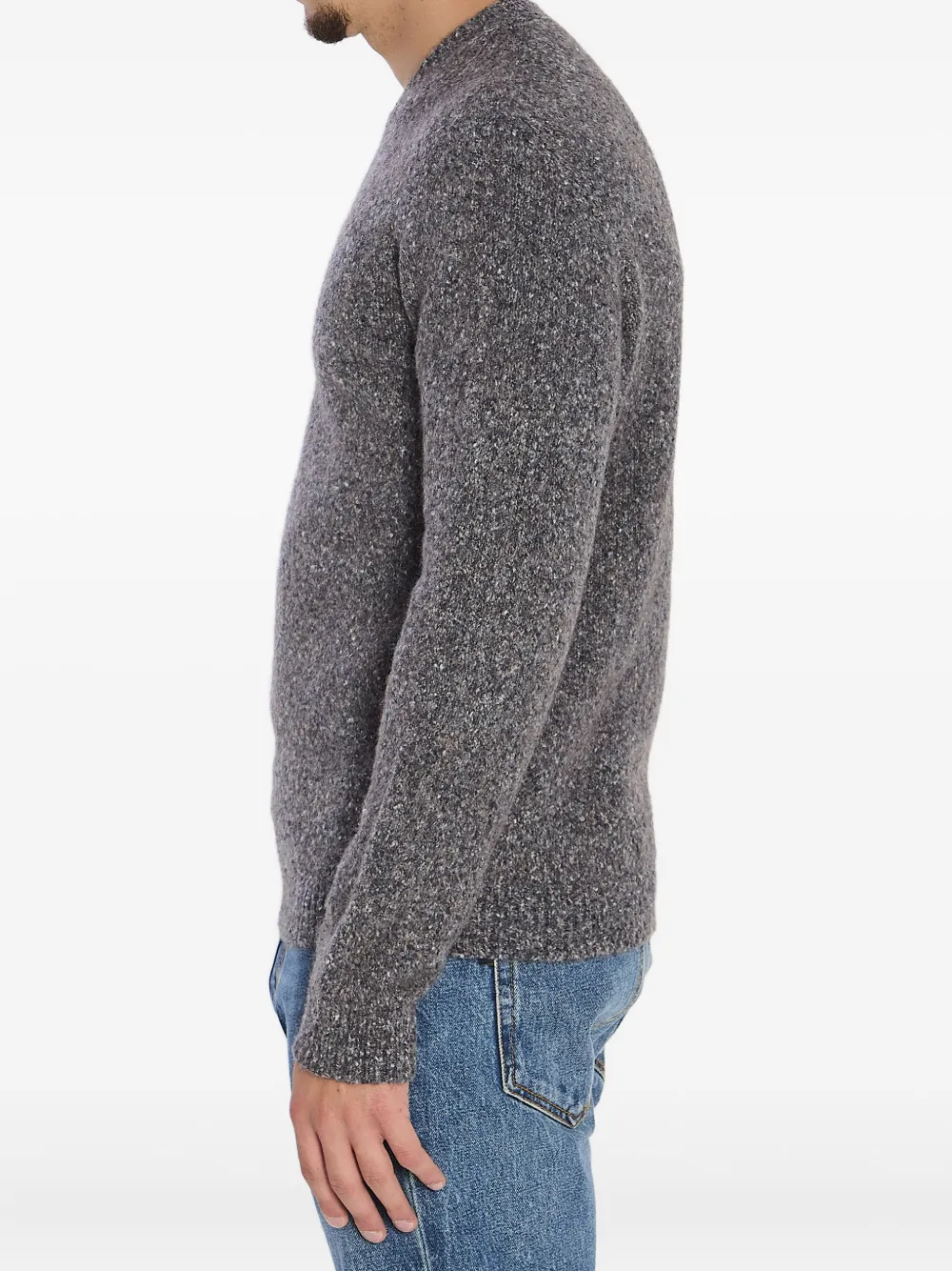 Roberto Collina Trui met logo Grijs