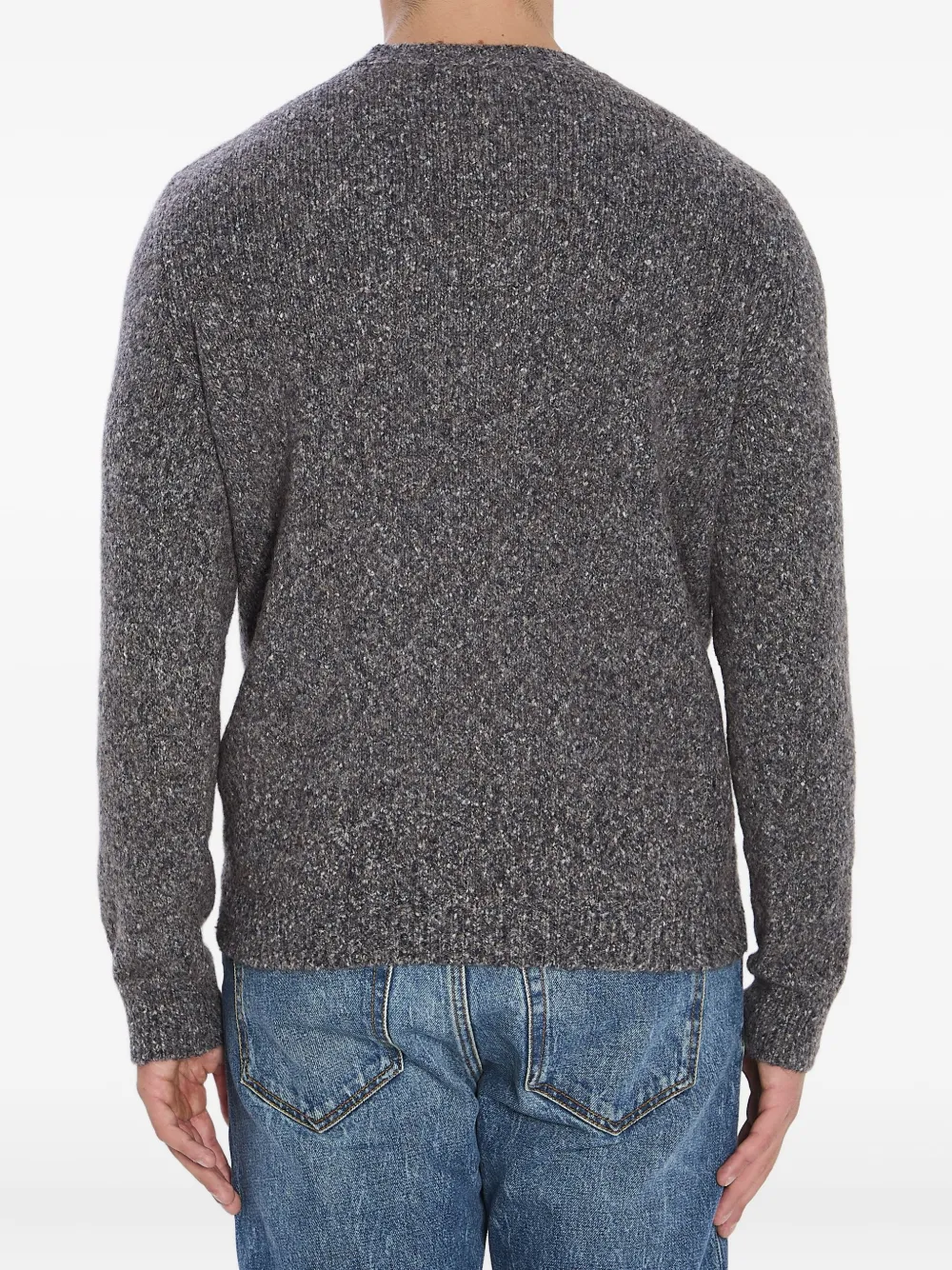 Roberto Collina Trui met logo Grijs