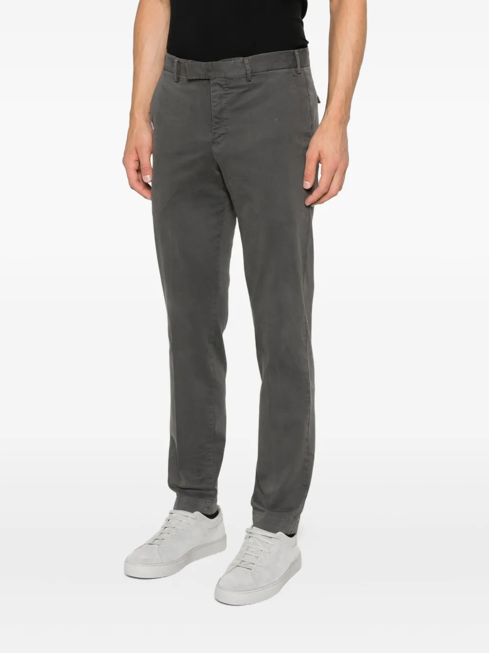 PT Torino Broek met riemlussen Grijs