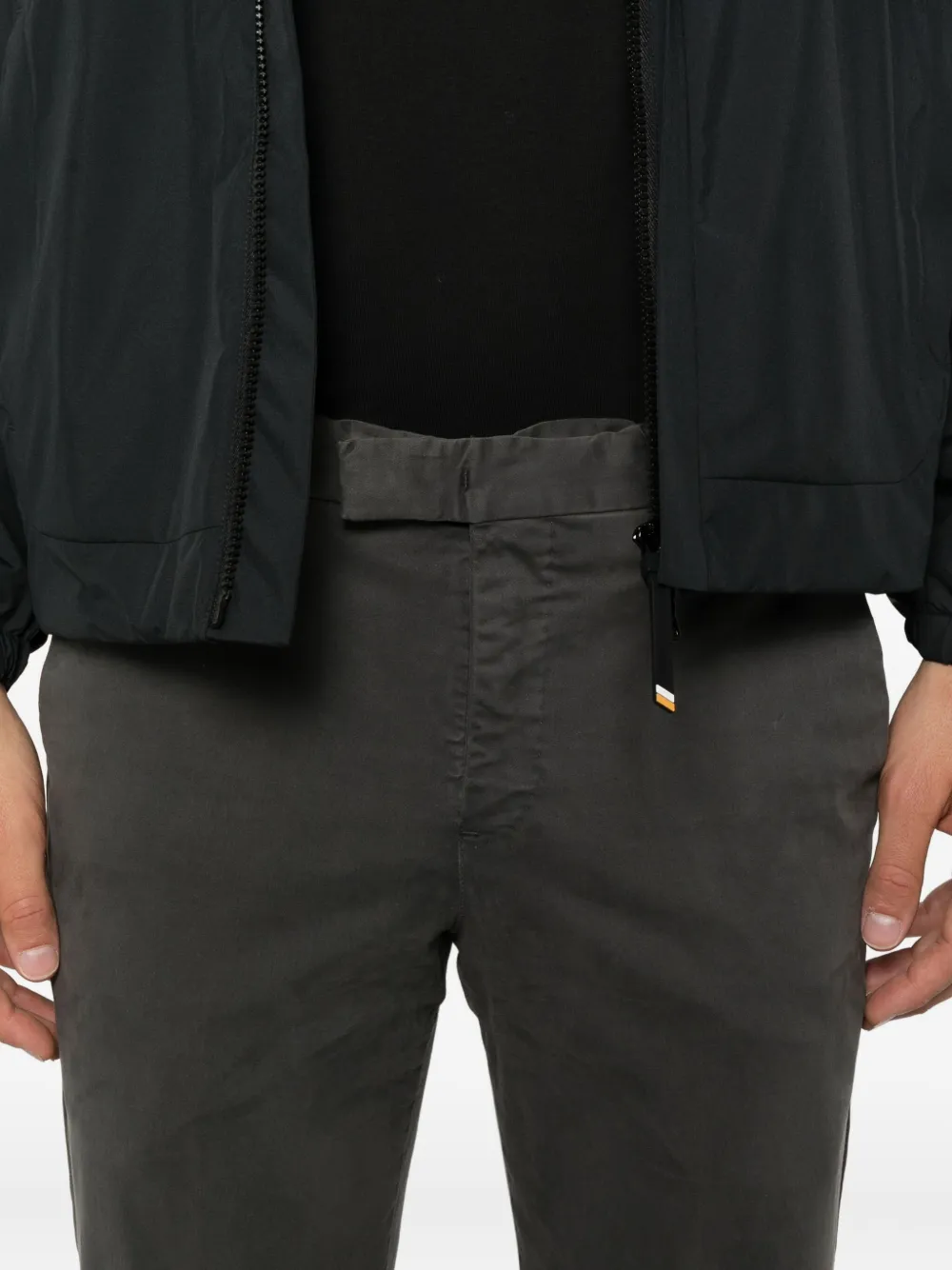 PT Torino Broek met riemlussen Grijs