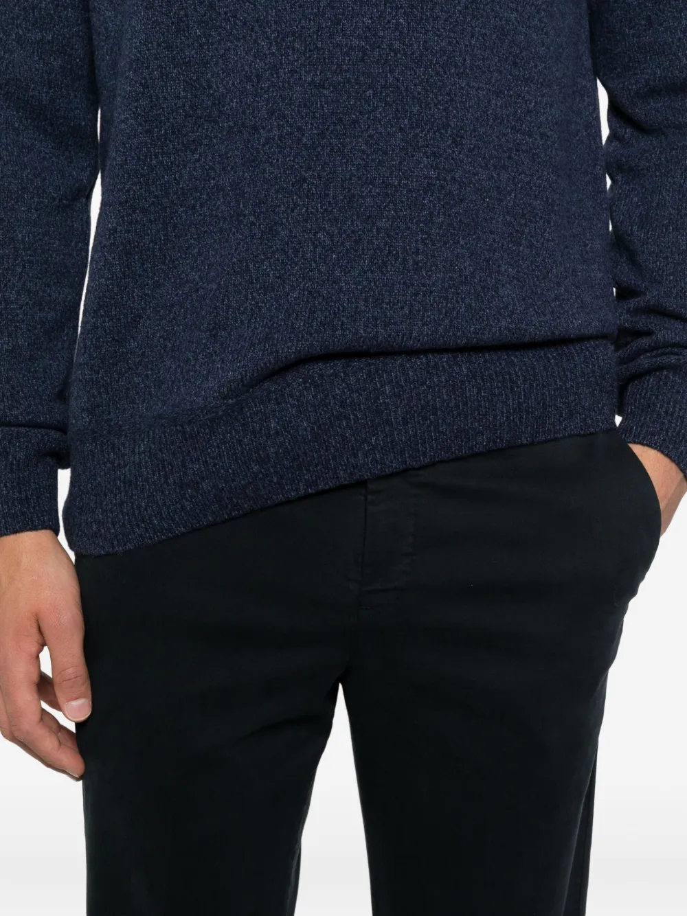 PT Torino Broek met riemlussen Blauw