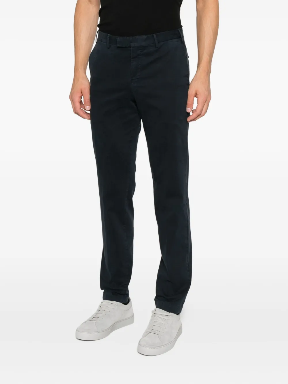 PT Torino Broek met riemlussen Blauw