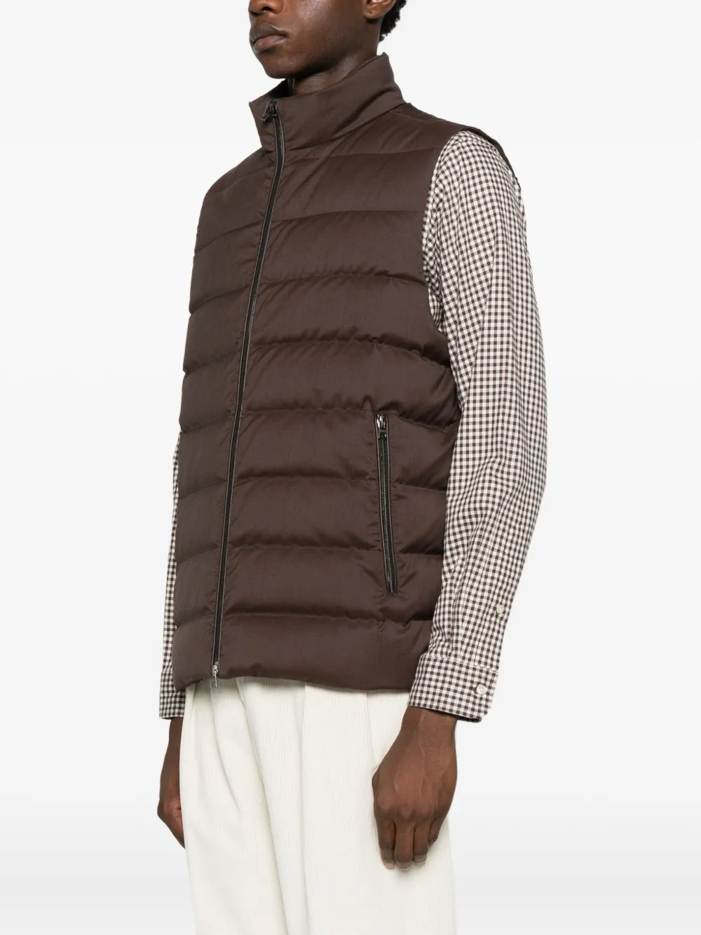 Herno Gewatteerde bodywarmer Bruin