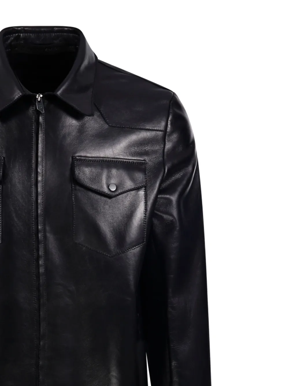 Salvatore Santoro Zipped Leather Jacket In Black