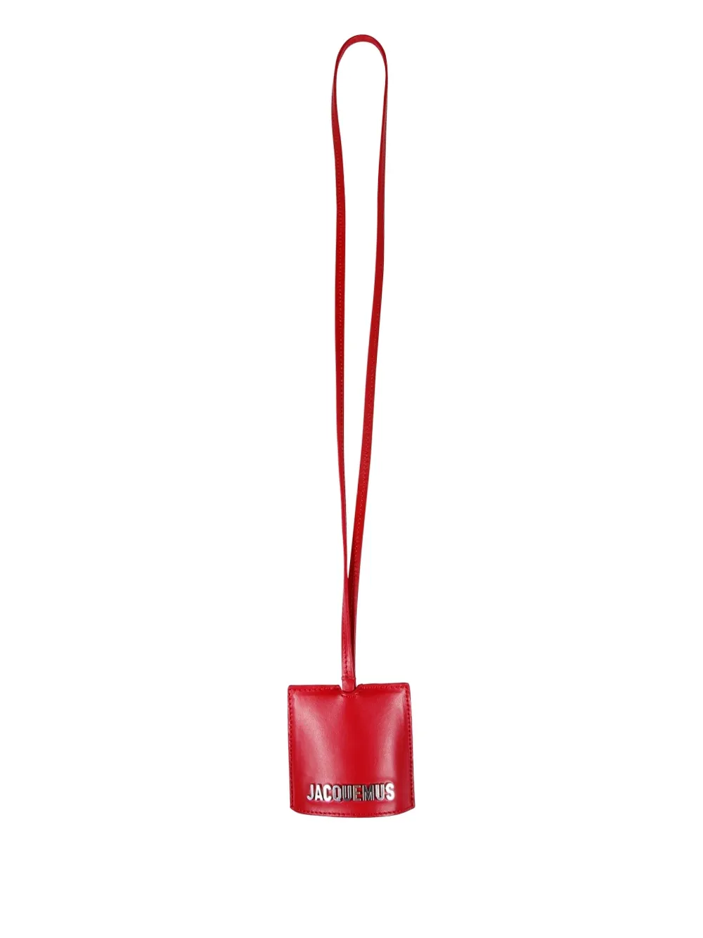 Jacquemus Logo-plaque Travel Keychain In Red