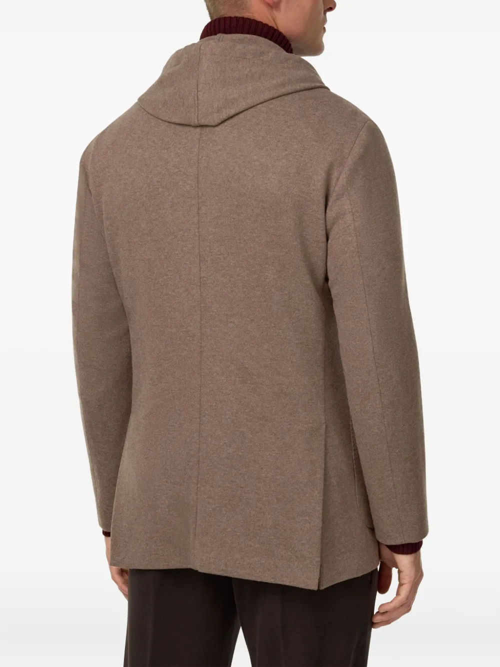 Boggi Milano Madison blazer met capuchon en opgestikte zak Bruin