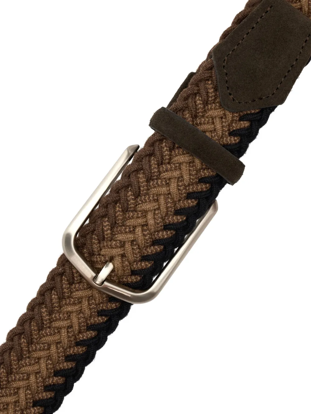  Boggi Milano Woven Elasticated Belt - Brown 