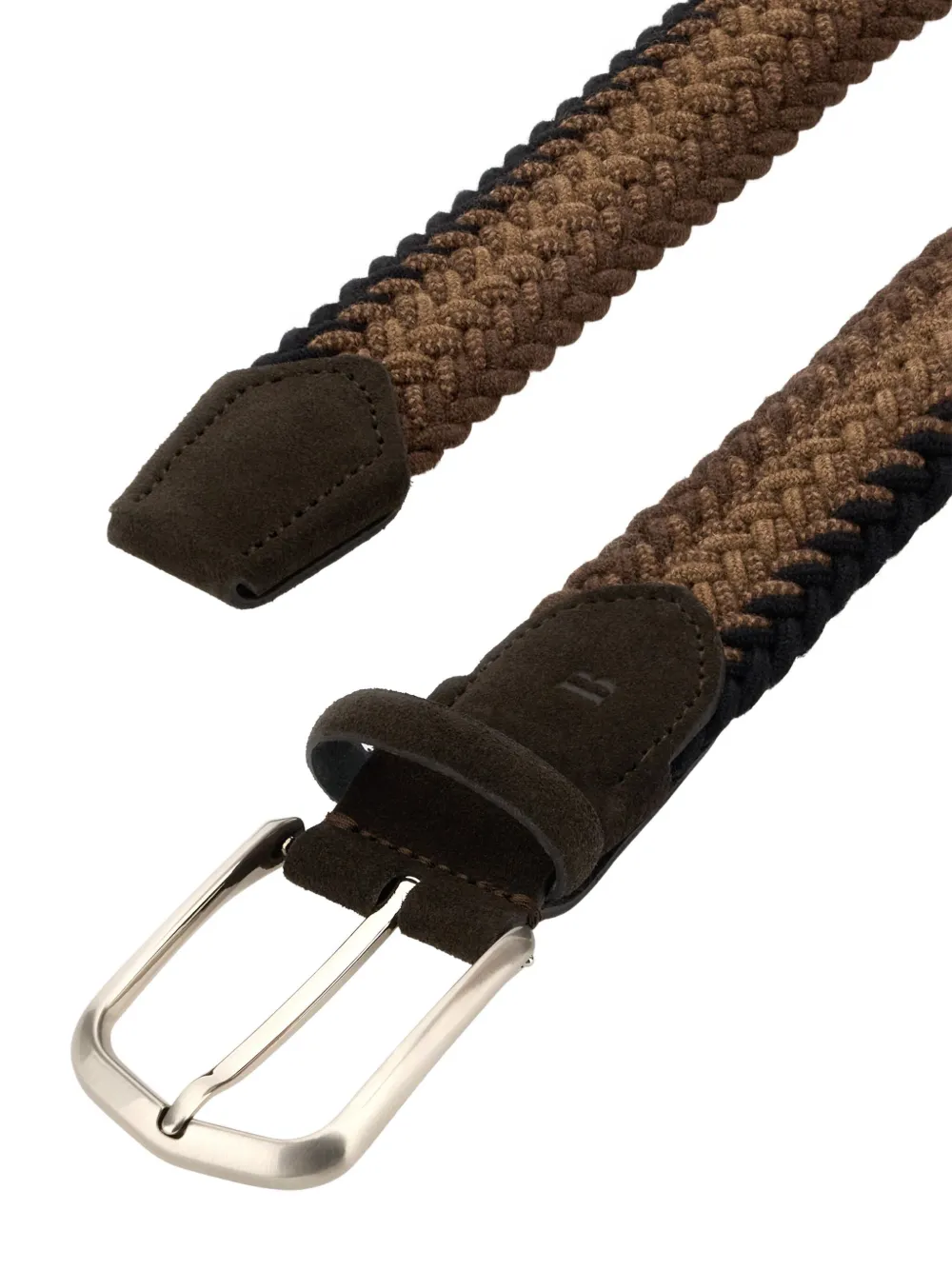 Boggi Milano Geweven elastische riem - Bruin