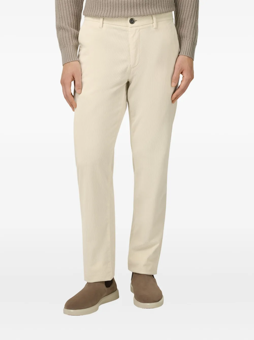 Boggi Milano Ribfluwelen broek Wit