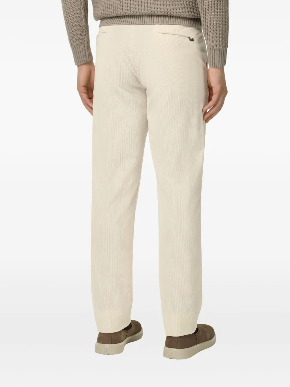 Boggi Milano Ribfluwelen broek Wit