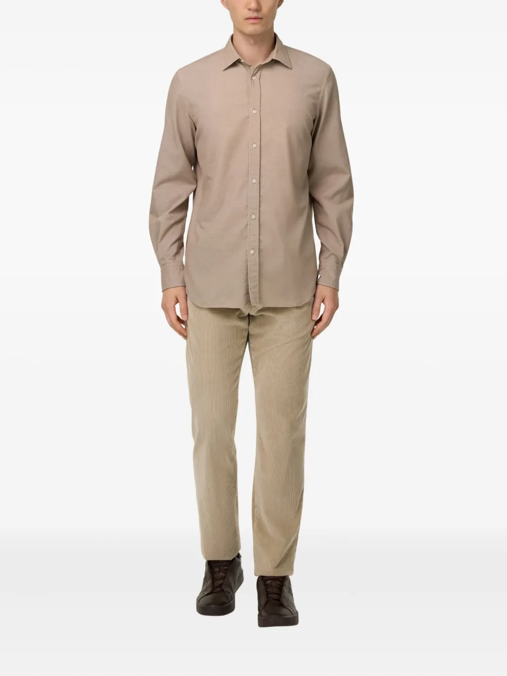 Boggi Milano Ribfluwelen broek - Beige