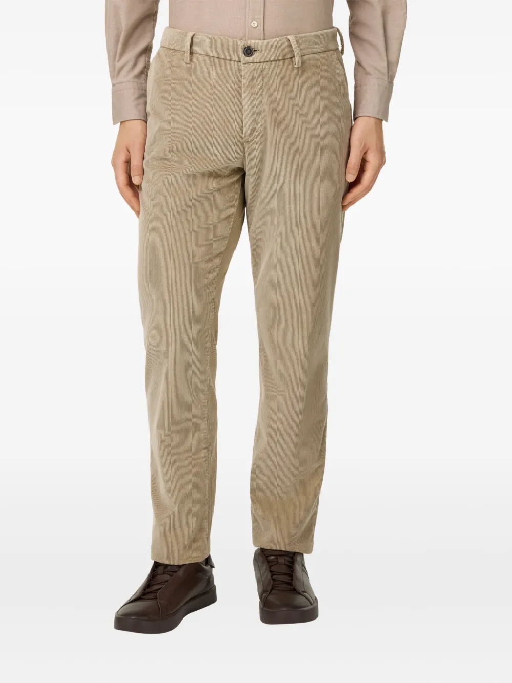 Boggi Milano Ribfluwelen broek Beige