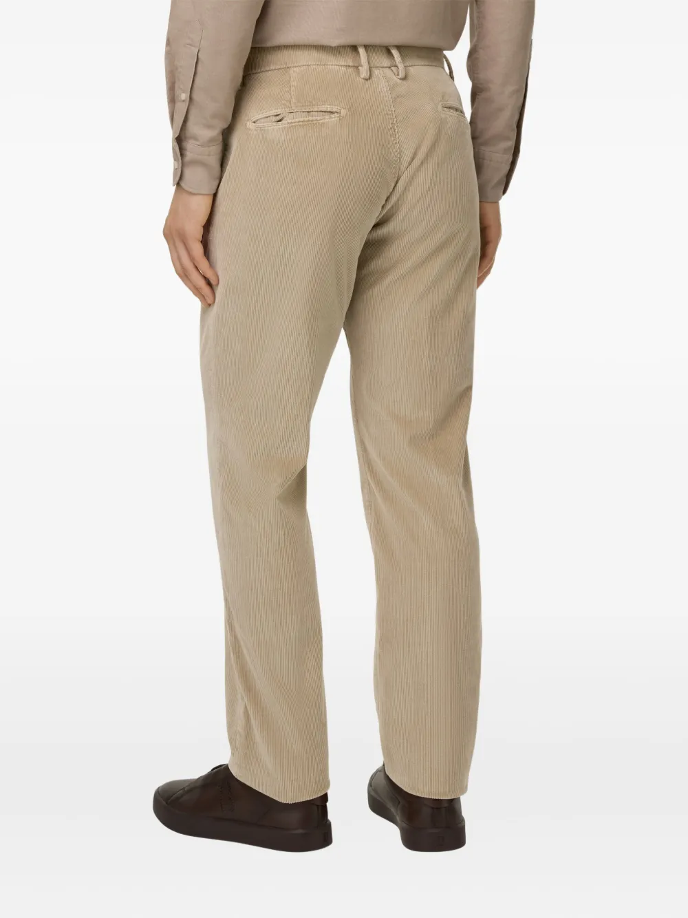 Boggi Milano Ribfluwelen broek Beige
