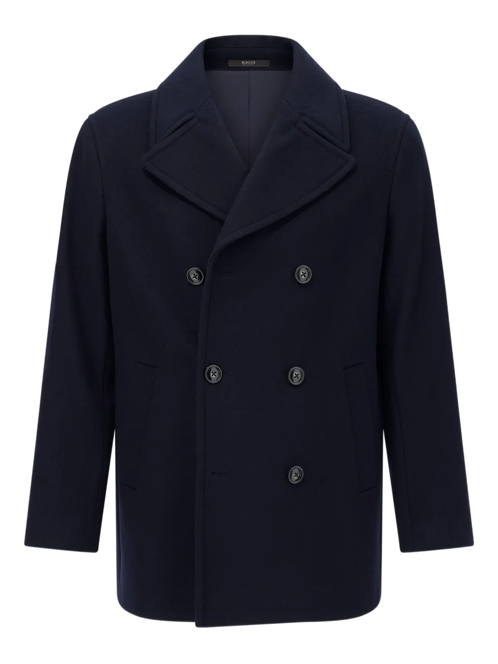 Boggi Milano button-up peacoat | Blue | Image 1