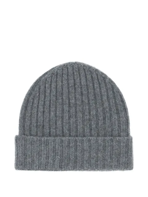 Boggi Milano gorro de cachemira tejido de canalé