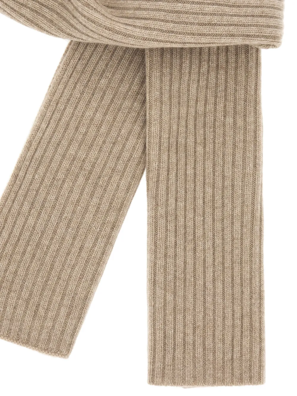 Boggi Milano Geribbelde sjaal Beige