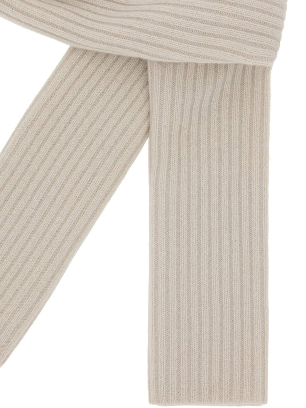 Boggi Milano Geribbelde sjaal Beige