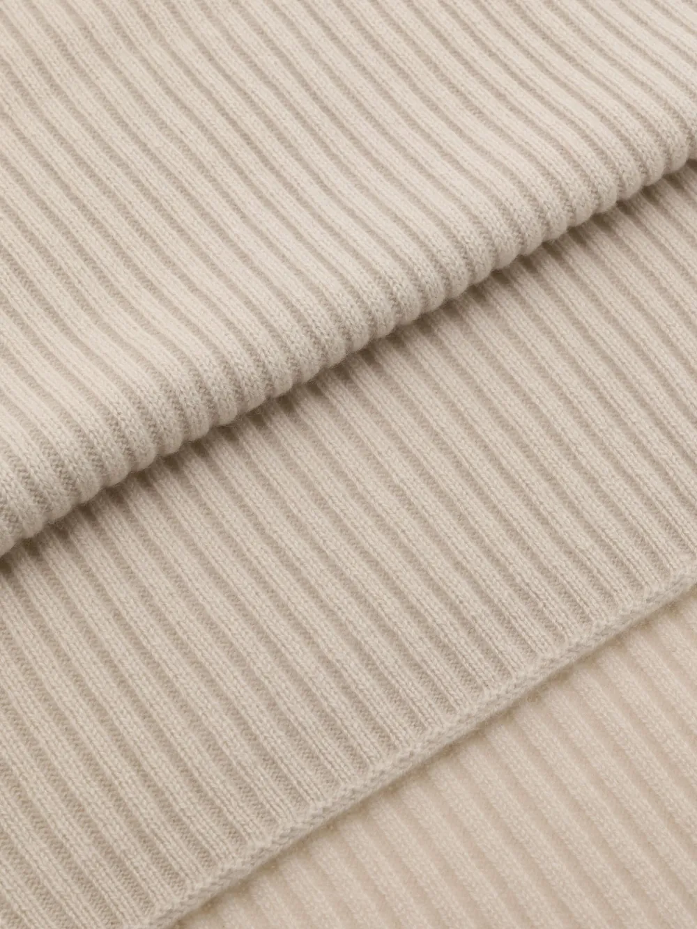 Boggi Milano Geribbelde sjaal - Beige