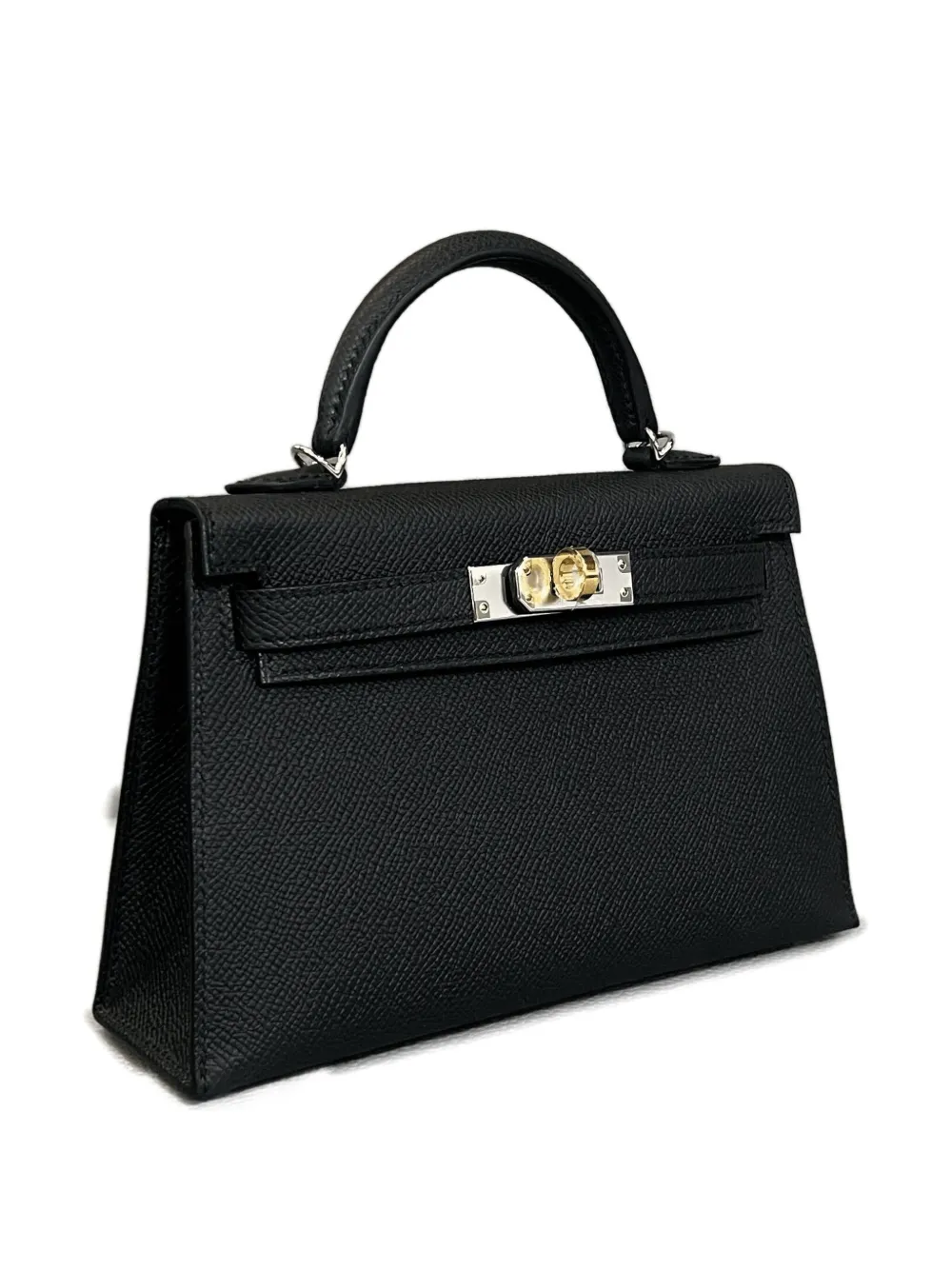 Pre-owned Hermes 2025 Mini Kelly Sellier 20 Tote Bag In Black