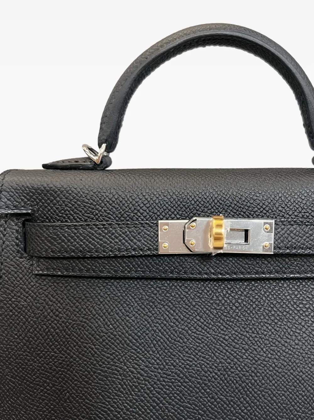 Pre-owned Hermes 2025 Mini Kelly Sellier 20 Tote Bag In Black
