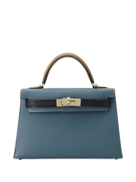 Hermès Pre-Owned 2024 mini Kelly Sellier 20 tricolore tote bag