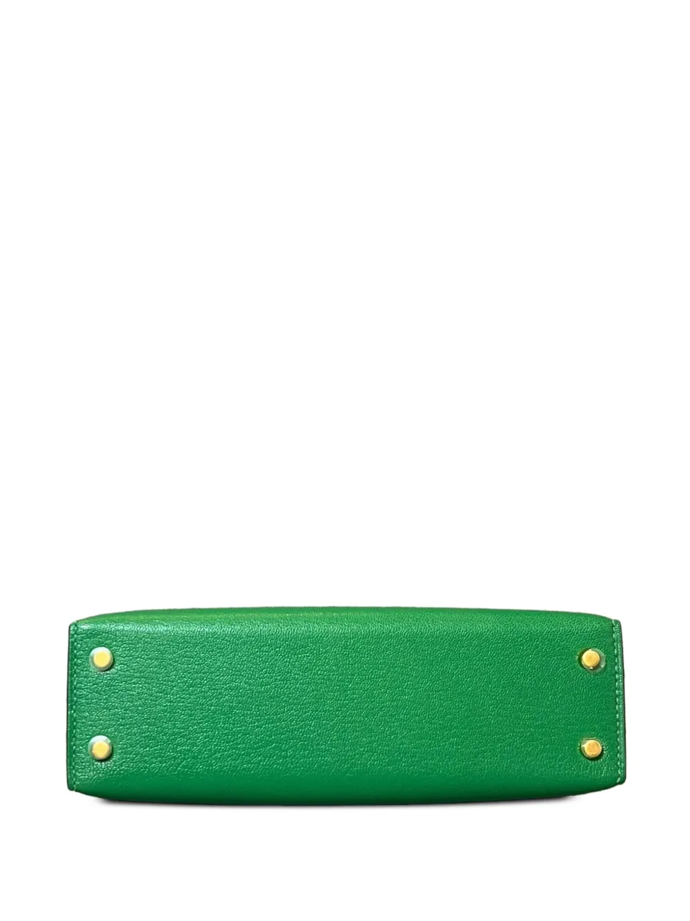 Pre-owned Hermes 2021 Mini Kelly Sellier 20 Tote Bag In Green