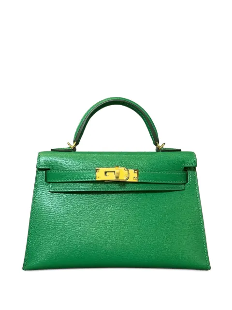 Hermès Pre-Owned 2021 mini Bambou Mini Kelly Sellier 20 Chevre Mysore Gold Hardware tote bag