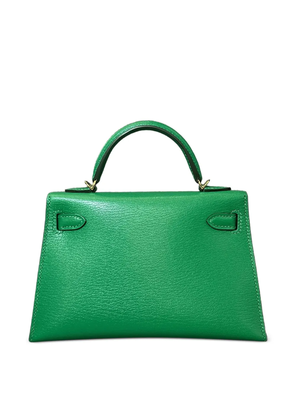 Pre-owned Hermes 2021 Mini Kelly Sellier 20 Tote Bag In Green
