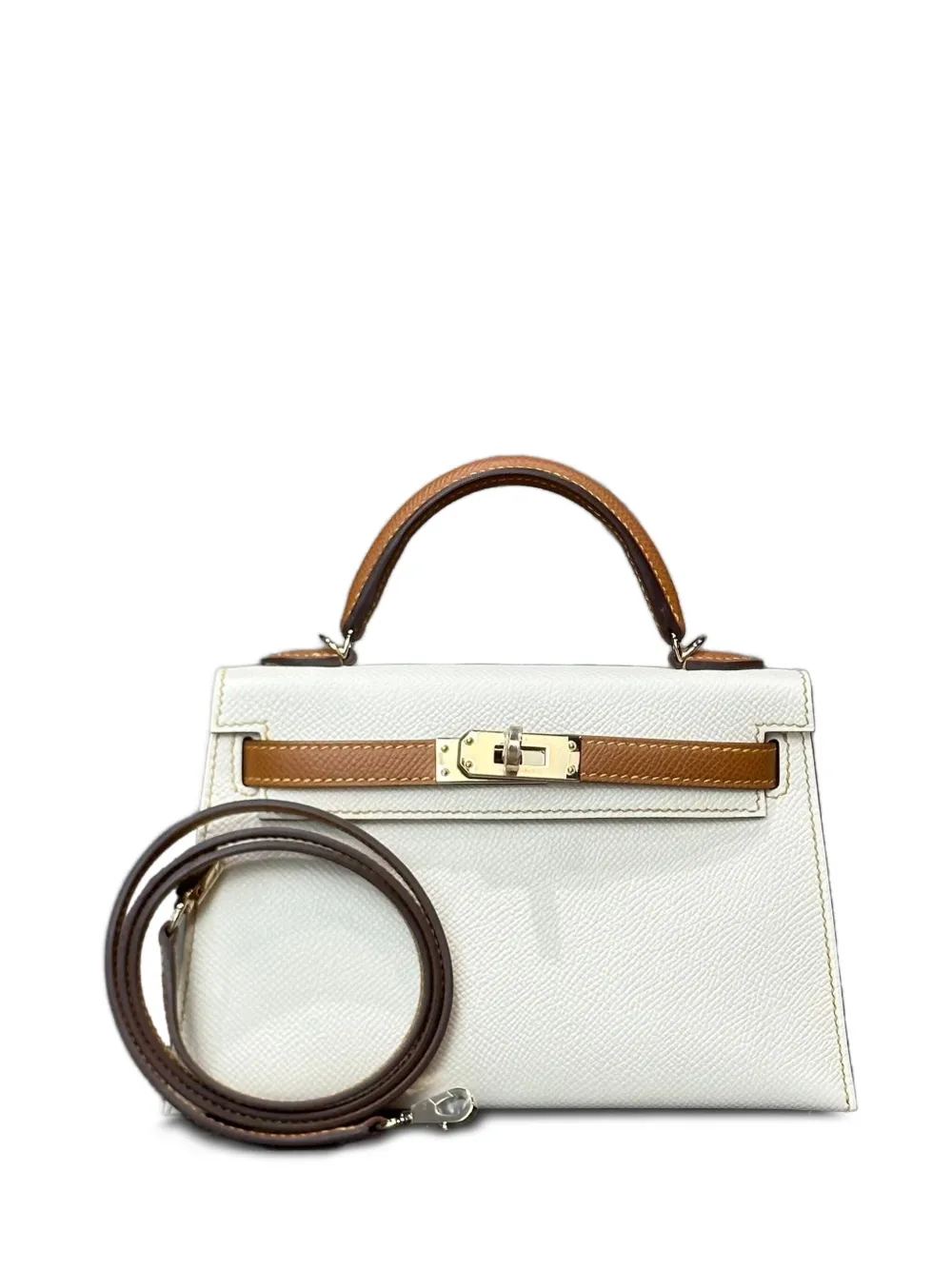 Hermès Pre-Owned 2022 mini Kelly Sellier 20 Epsom tote bag | Neutrals | Image 1
