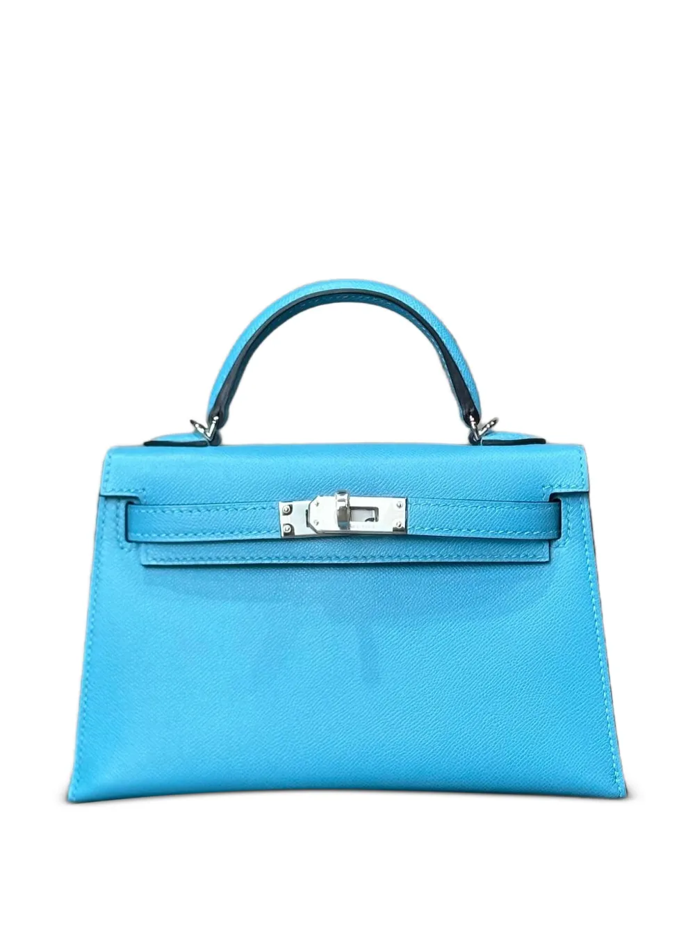 Pre-owned Hermes 2024 Mini Kellyl Sellier 20 Tote Bag In Blue
