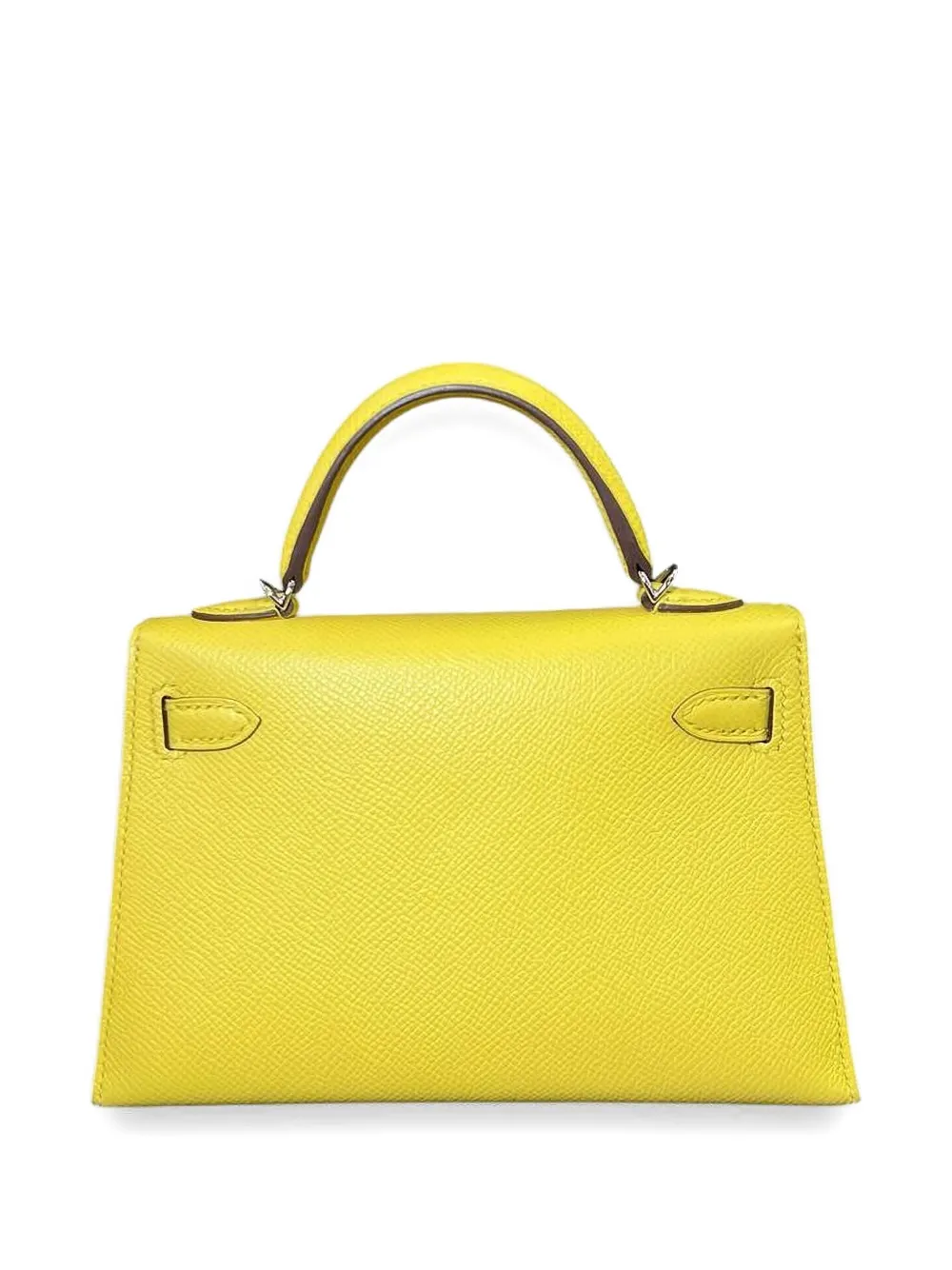 Pre-owned Hermes 2022 Mini Kelly 20 Tote Bag In Yellow