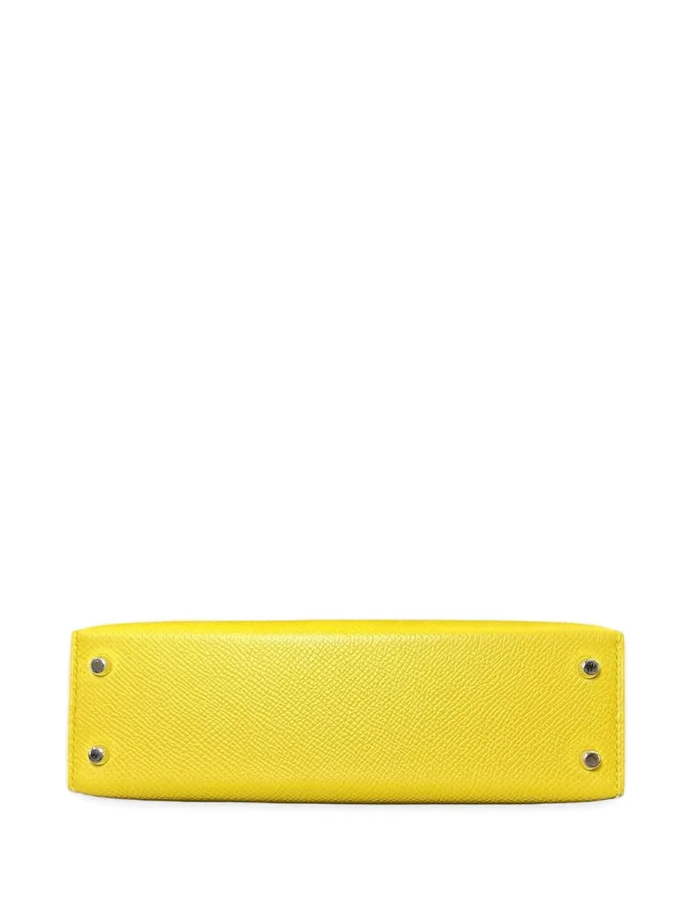 Pre-owned Hermes 2022 Mini Kelly 20 Tote Bag In Yellow