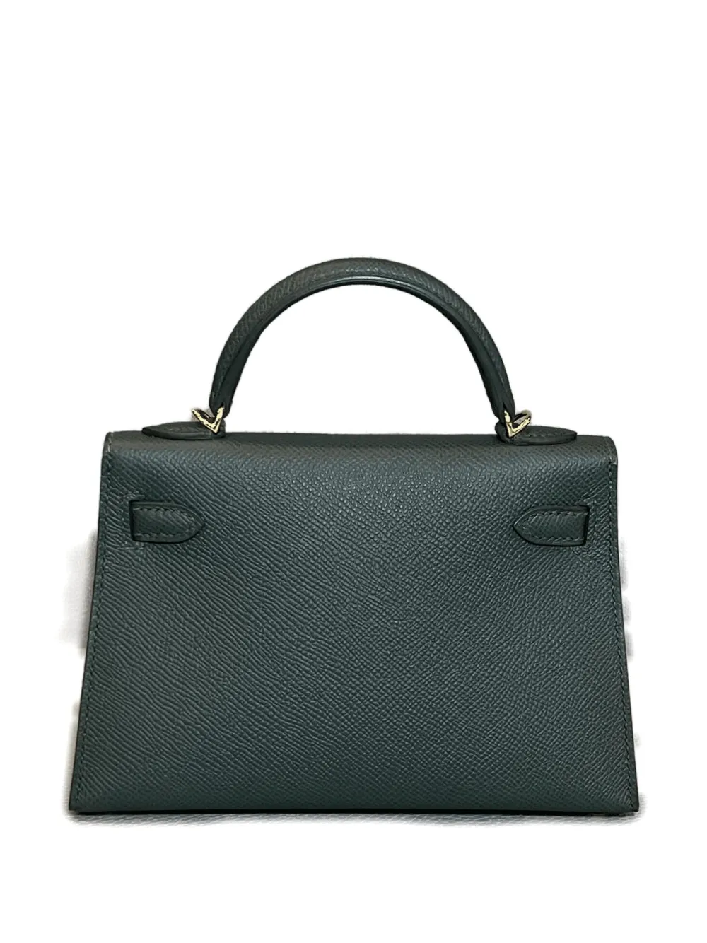 Pre-owned Hermes 2025 Mini Kelly Sellier 20 Tote Bag In Green