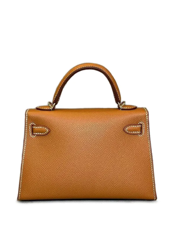 Hermès Pre-Owned Borsa a Mano Gold Mini Kelly Sellier 20 In Pelle