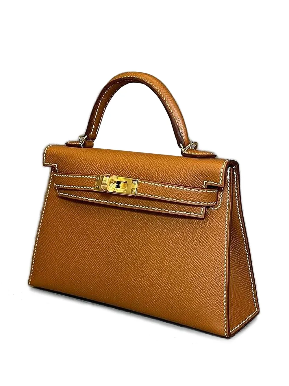 Pre-owned Hermes 2025 Mini Kelly 20 Sellier Tote Bag In Brown