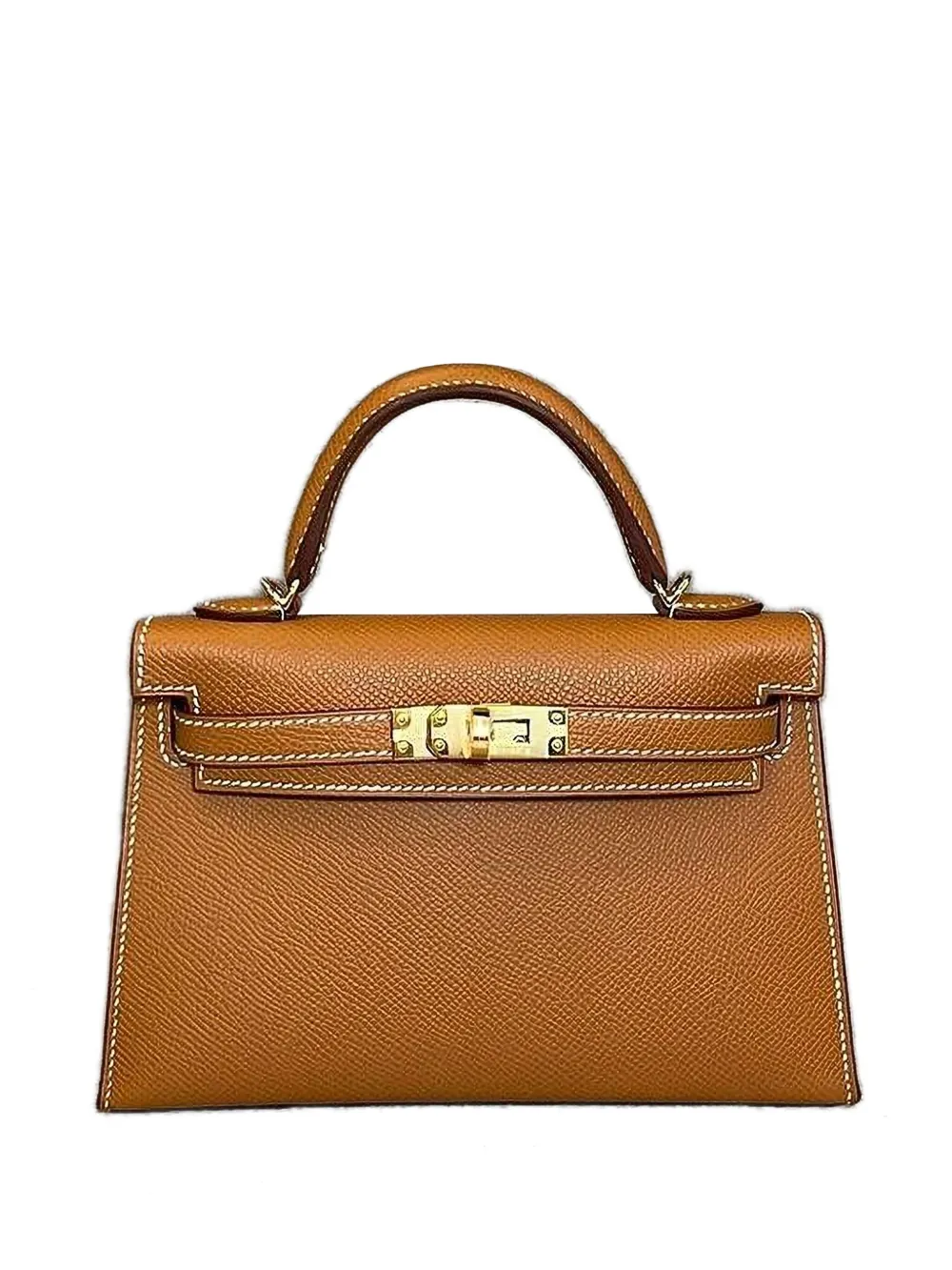Pre-owned Hermes 2025 Mini Kelly 20 Sellier Tote Bag In Brown
