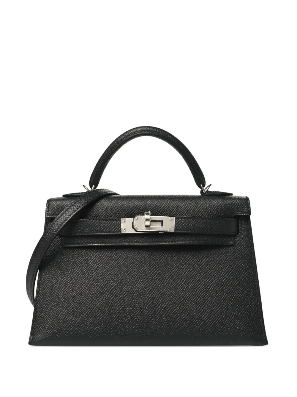 Hermès Pre-Owned 2025 Noir Mini Kelly Sellier 20 Epsom Palladium Hardware tote bag | Black | Image 1