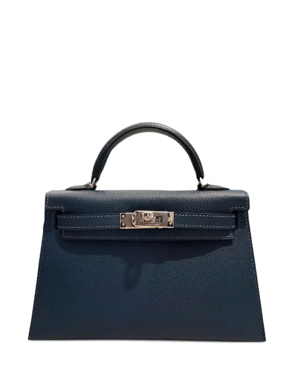 Hermès Pre-Owned 2025 Bleu De Prusse Mini Kelly Sellier 20 Epsom Palladium  Hardware Bag Blue FARFETCH IN