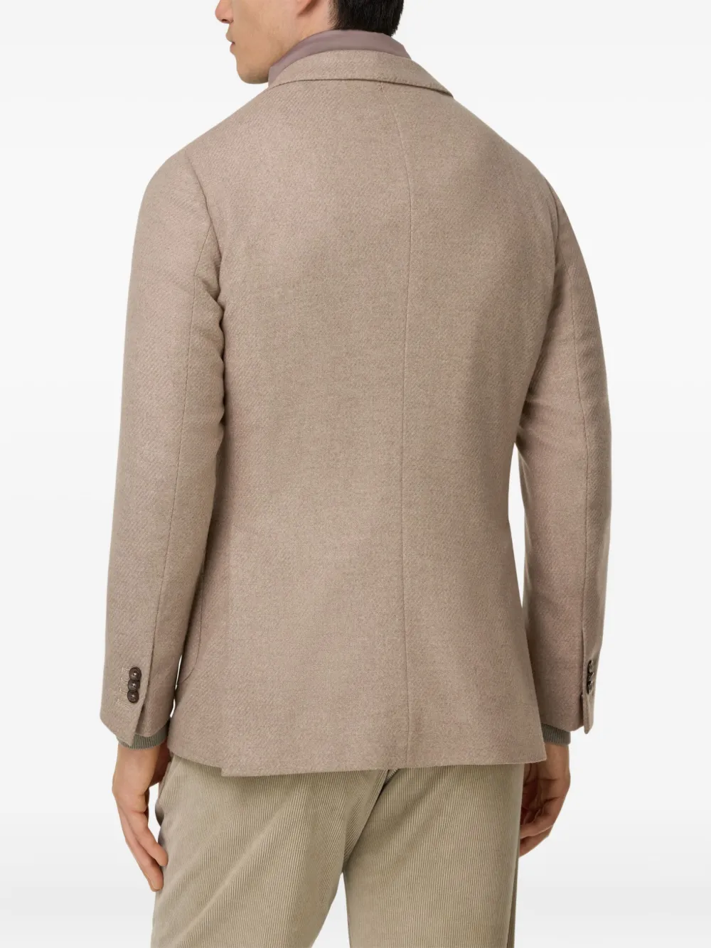 Boggi Milano Blazer met afneembaar gilet en opgestikte zakken Beige