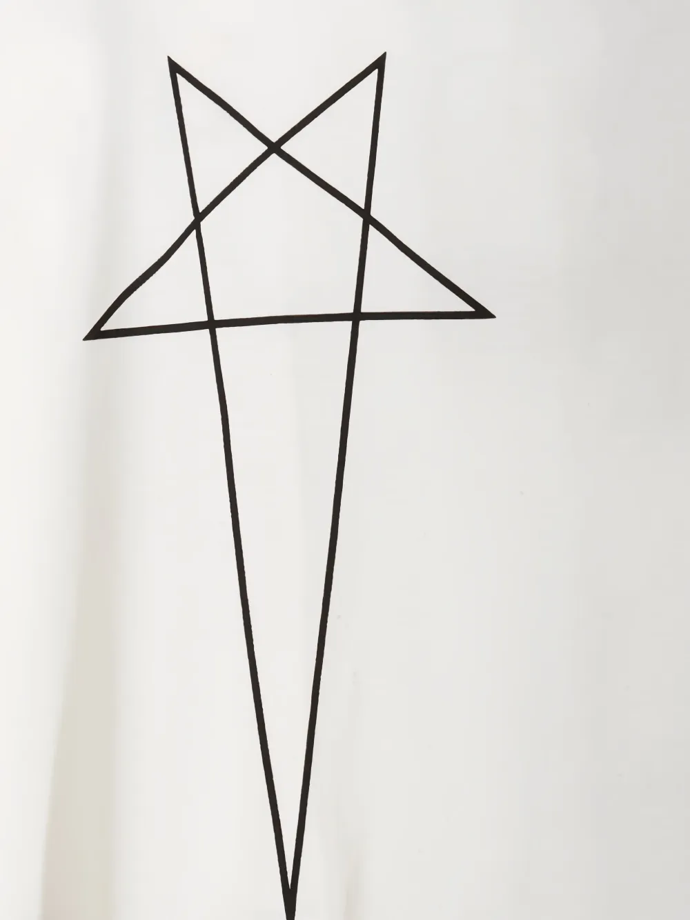 Rick Owens Drkshdw Graphic Print Loose Fit Short Sleeve Top In White