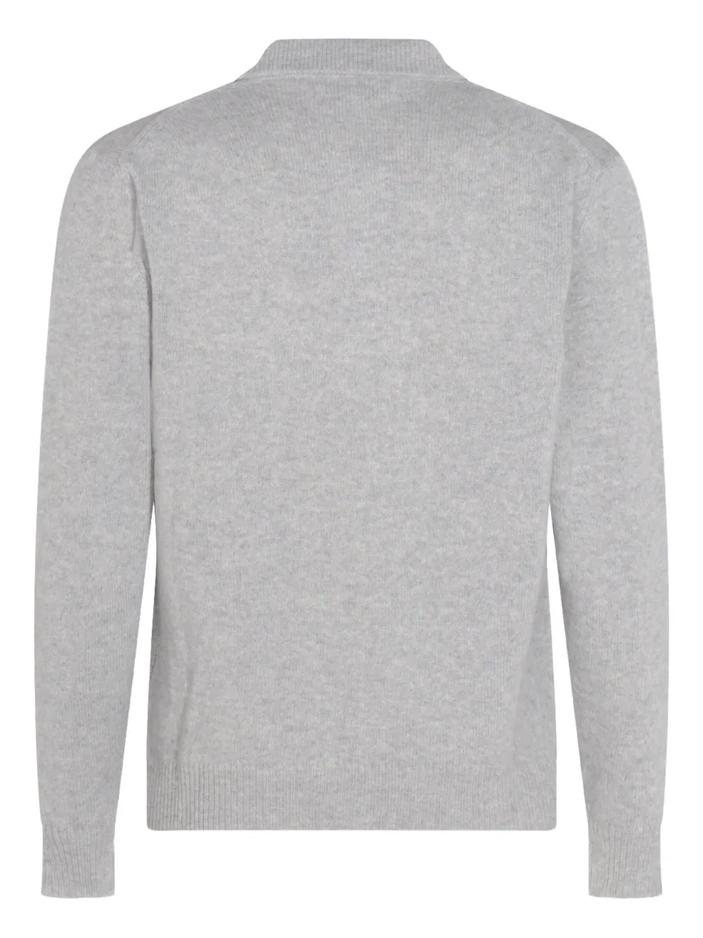 Lardini Ribbed Cuff Crewneck Sweater Design In Gray