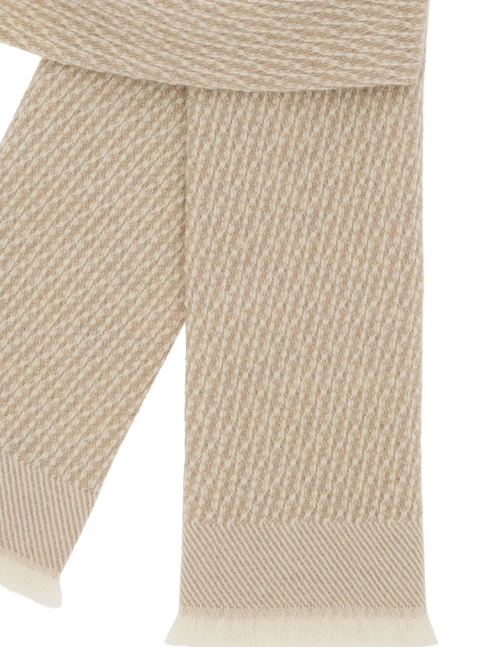 Boggi Milano Sjaal met jacquard Beige